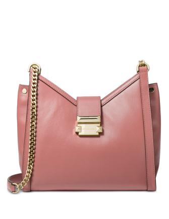 Michael Michael Kors Whitney Polished Leather Chain Shoulder Tote