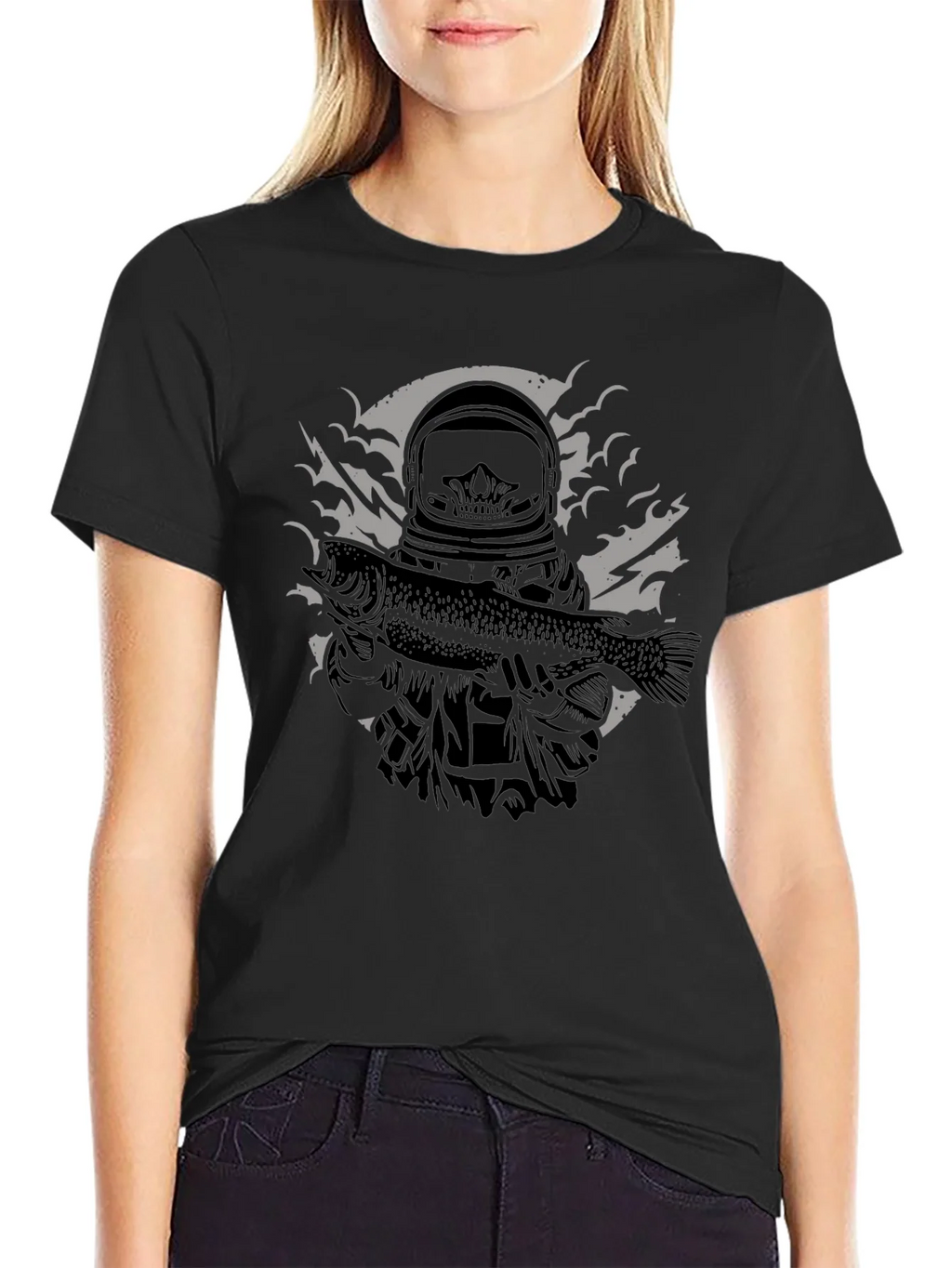 Astronaut Fish Graphic T-Shirt