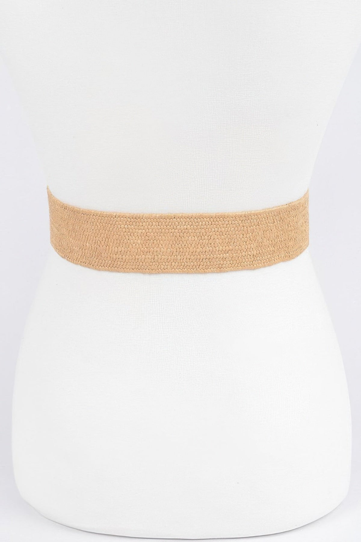 Faux Straw Elastic Belt