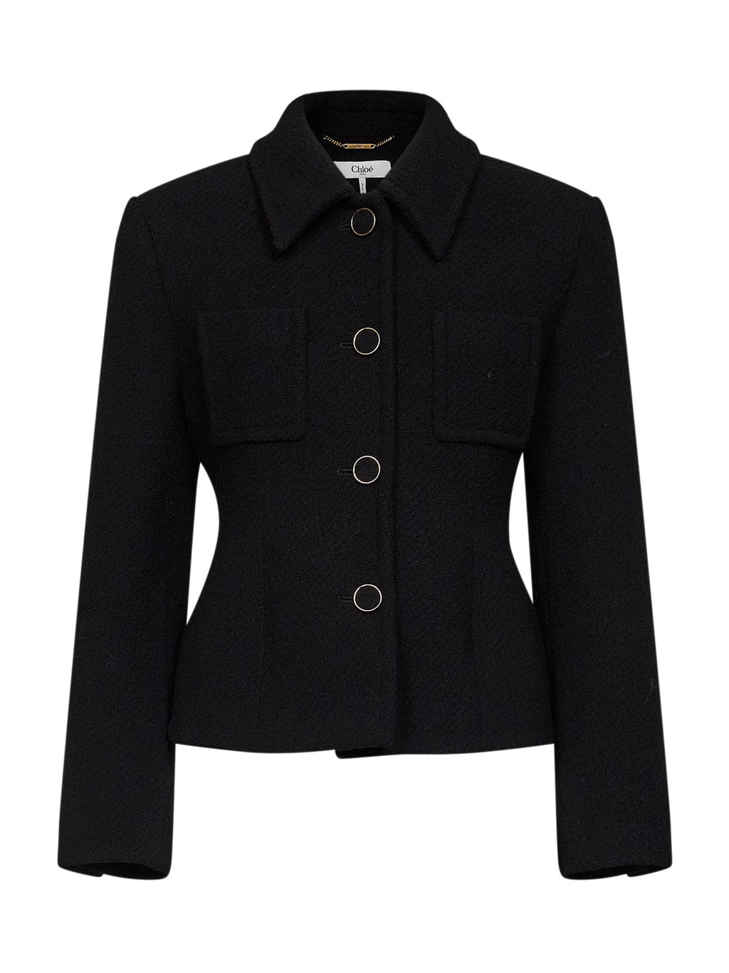 Chloé Women Black Wool Blend Bouclette Jacket