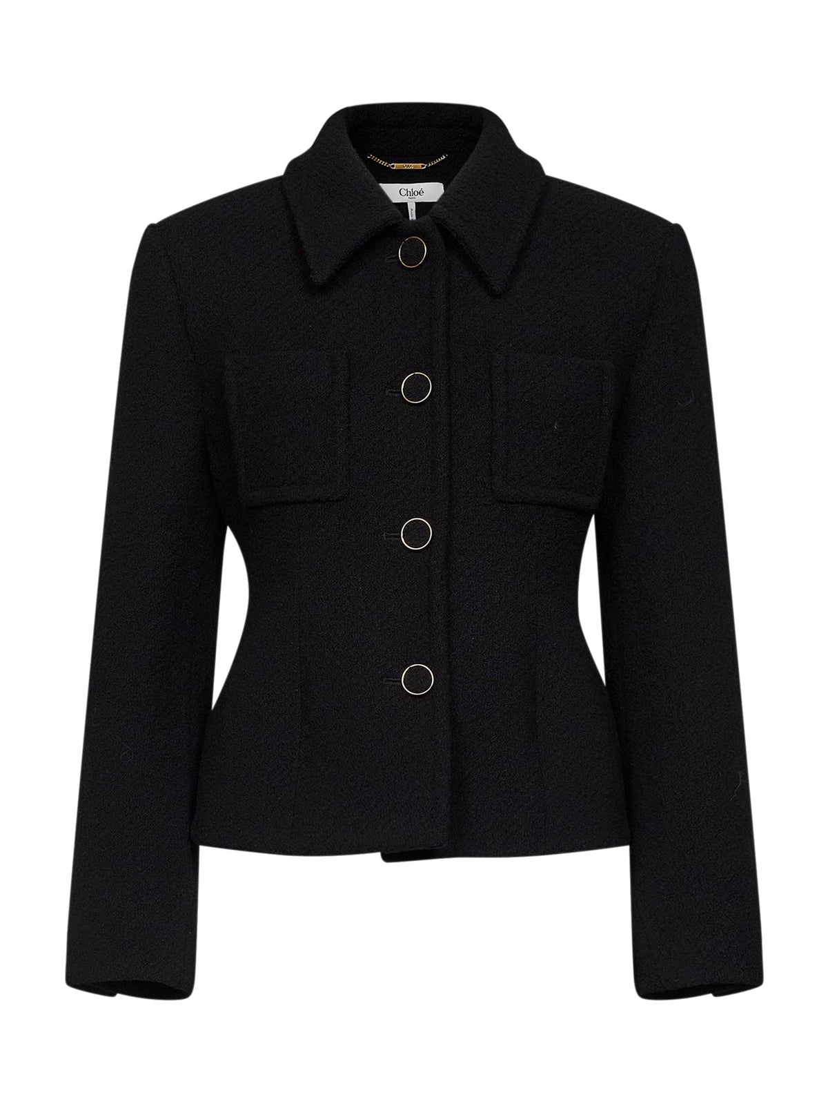 Chloé Women Black Wool Blend Bouclette Jacket