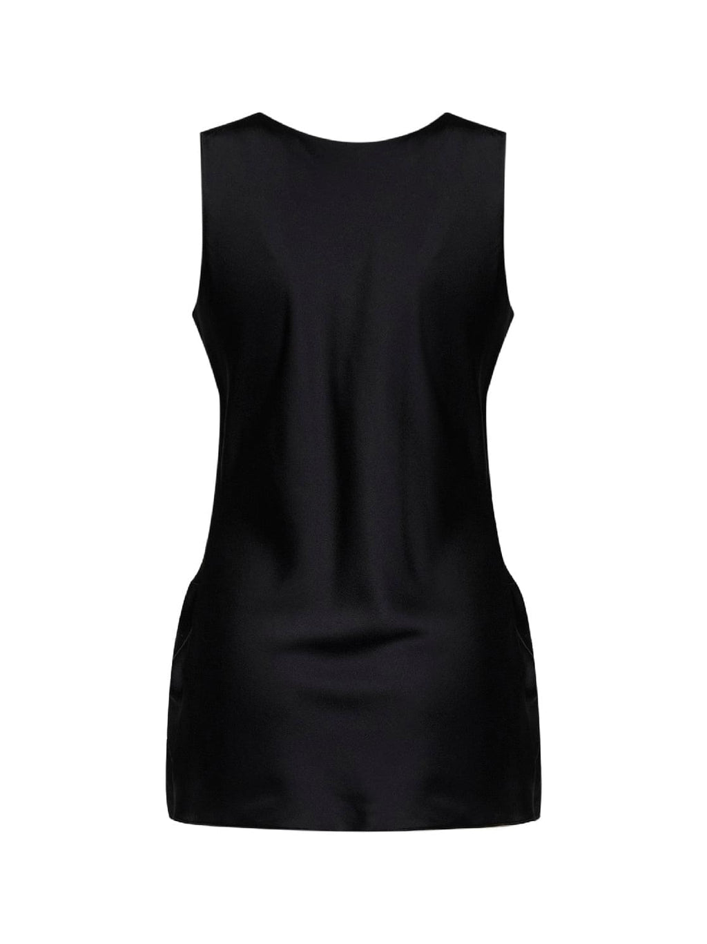 Stella Mccartney Women Black Satin Draped Top