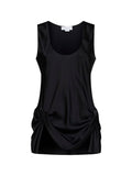 Stella Mccartney Women Black Satin Draped Top