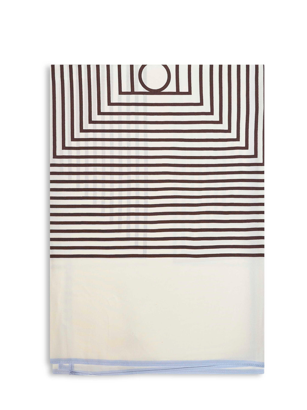 Toteme Women Macadamia Silk Centered Monogram Scarf