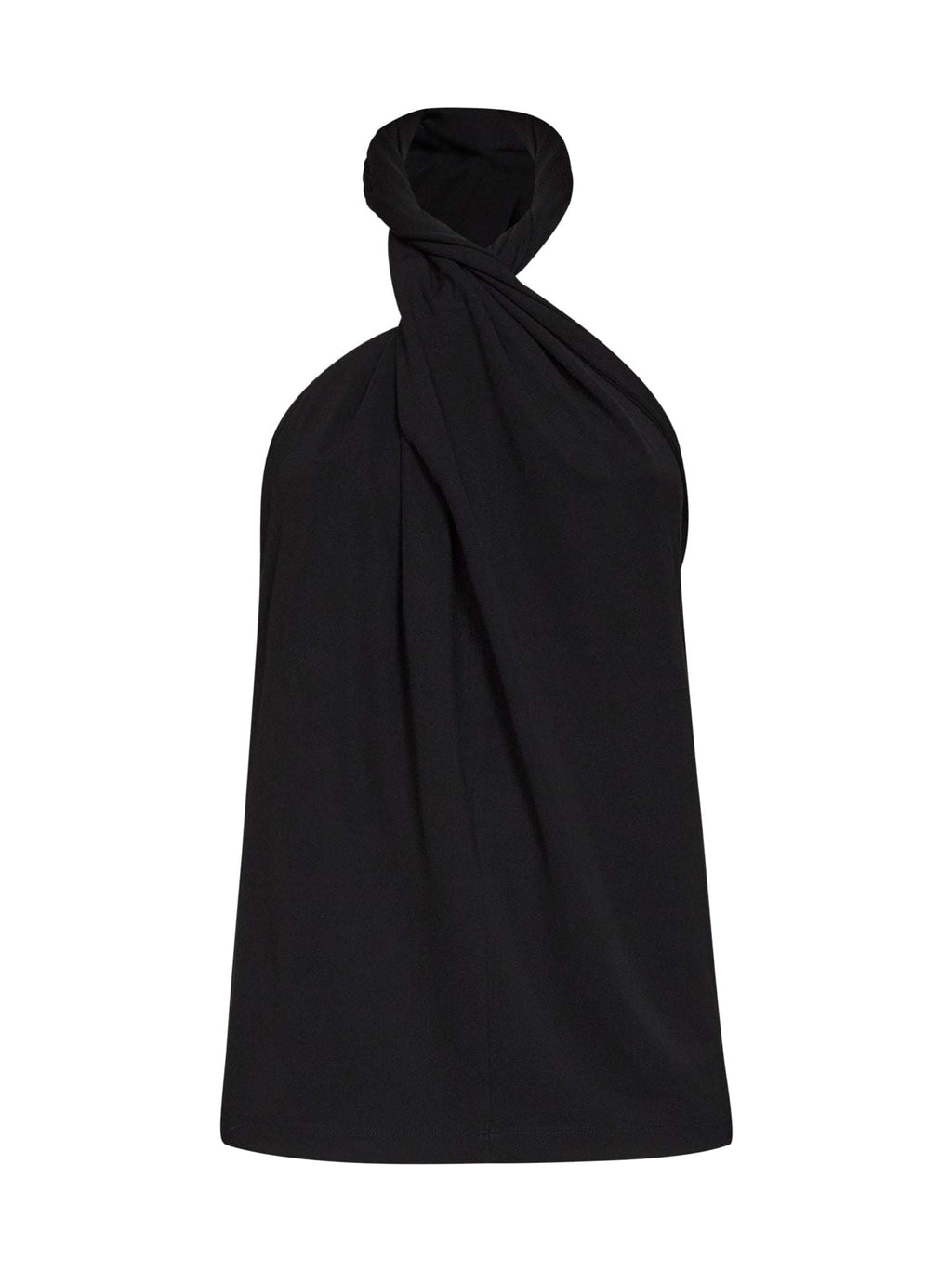 Toteme Women Black Jersey Twisted Halter Top
