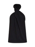 Toteme Women Black Jersey Twisted Halter Top