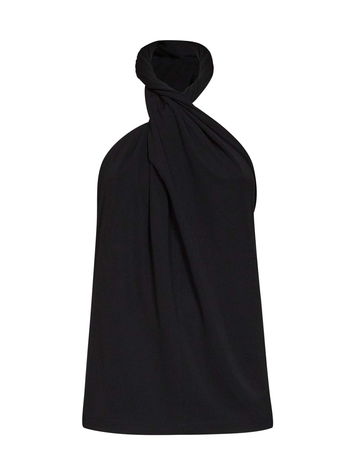 Toteme Women Black Jersey Twisted Halter Top