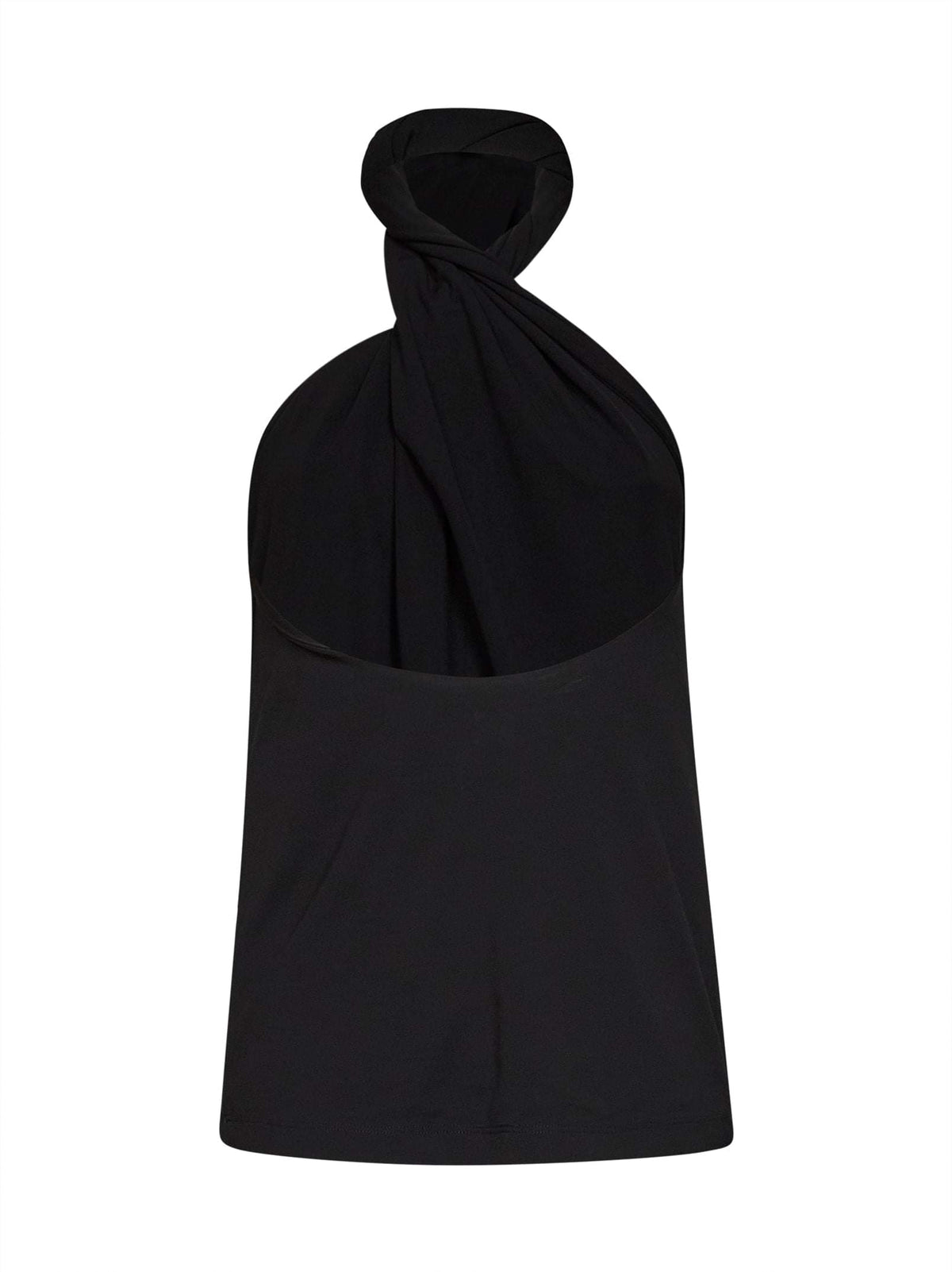 Toteme Women Black Jersey Twisted Halter Top