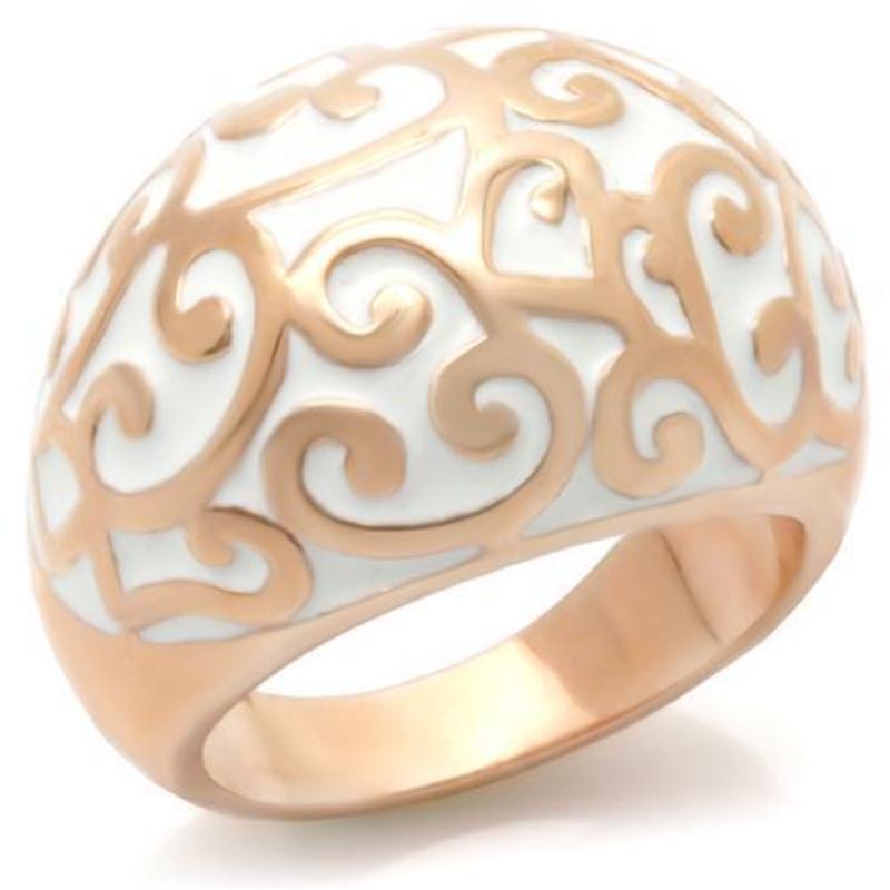 Rose Gold Brass Ring with No Stone