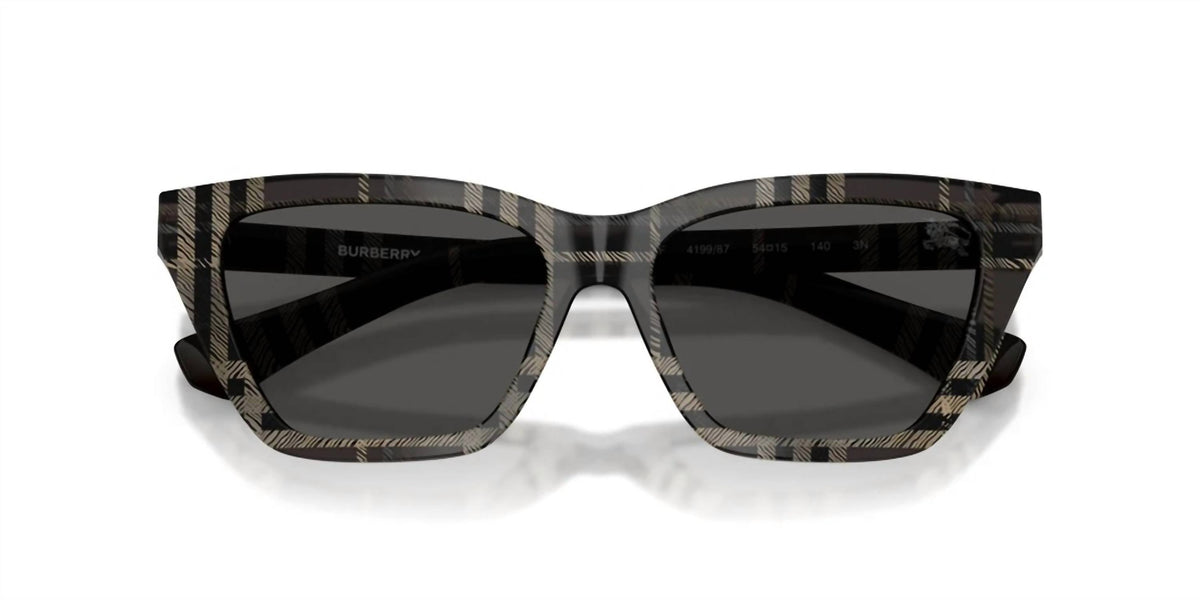 Women's Square Sunglasses In Grey Check