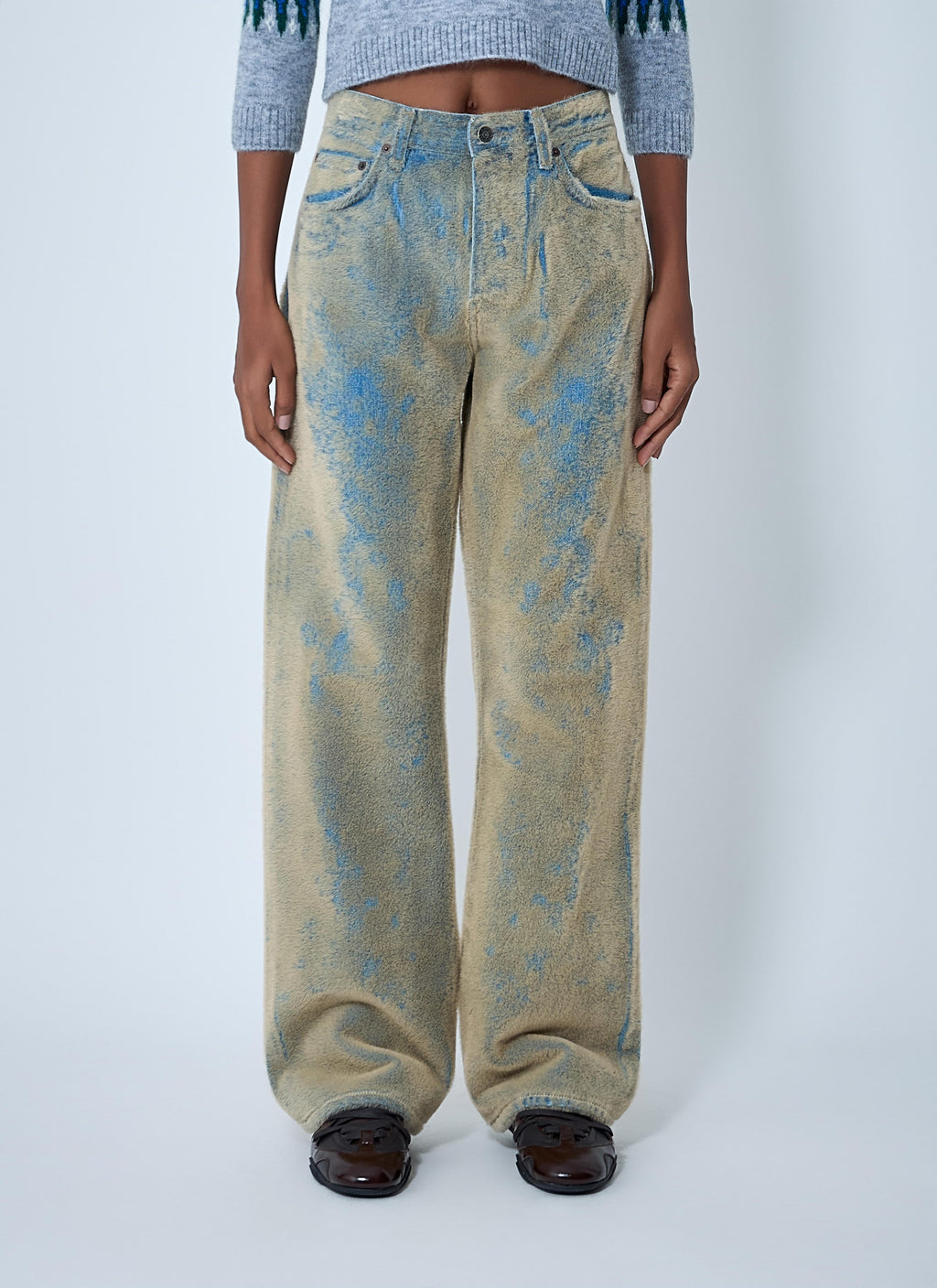 Acne Studios Women Flocked Denim Jeans