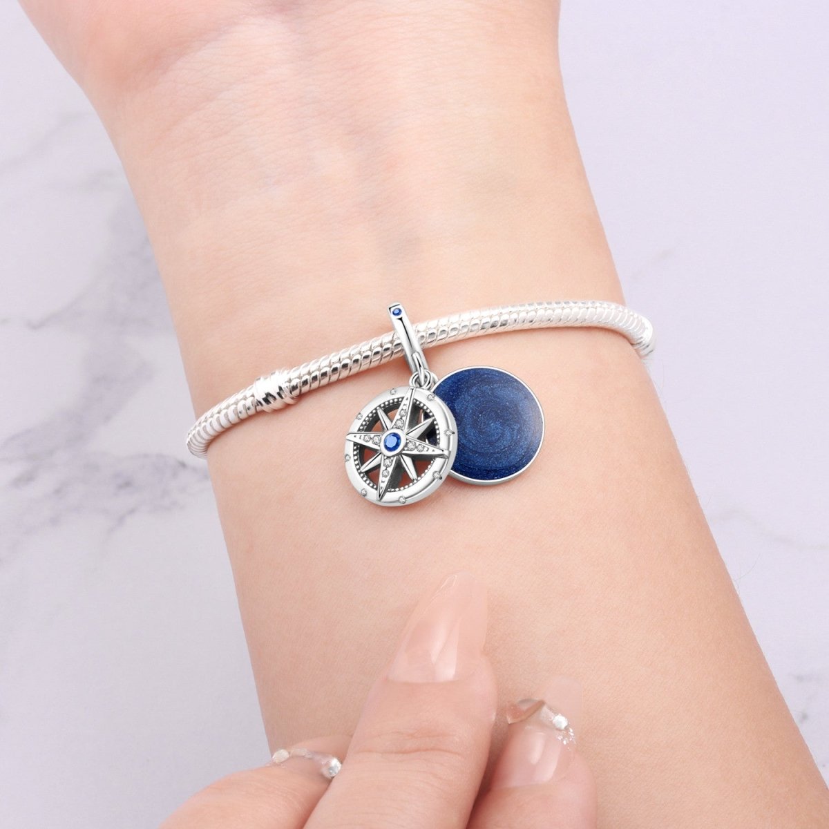 Always Follow Your Heart Compass Dangle Charm
