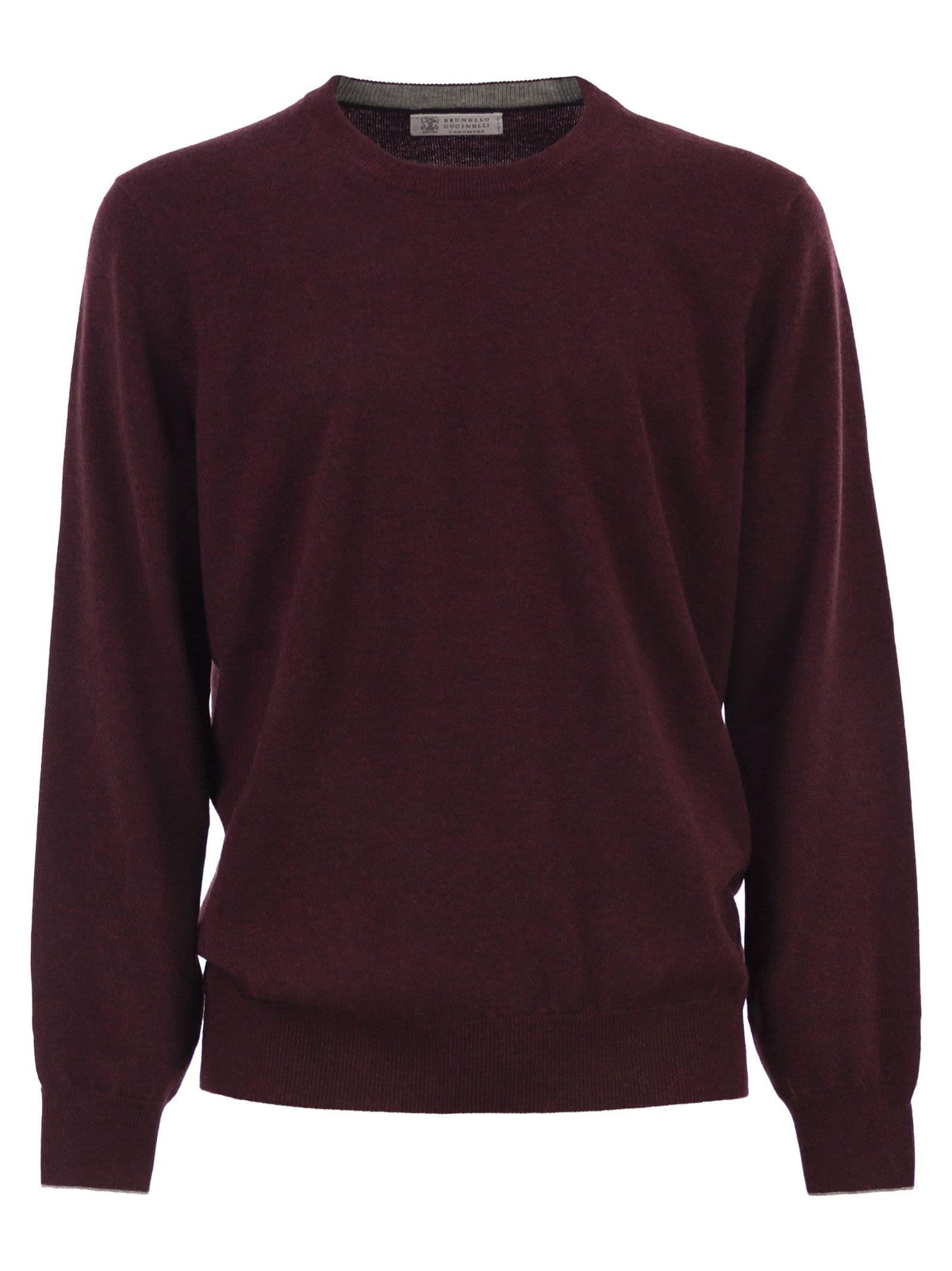 Brunello Cucinelli Men Pure Cashmere Crew-Neck Sweater