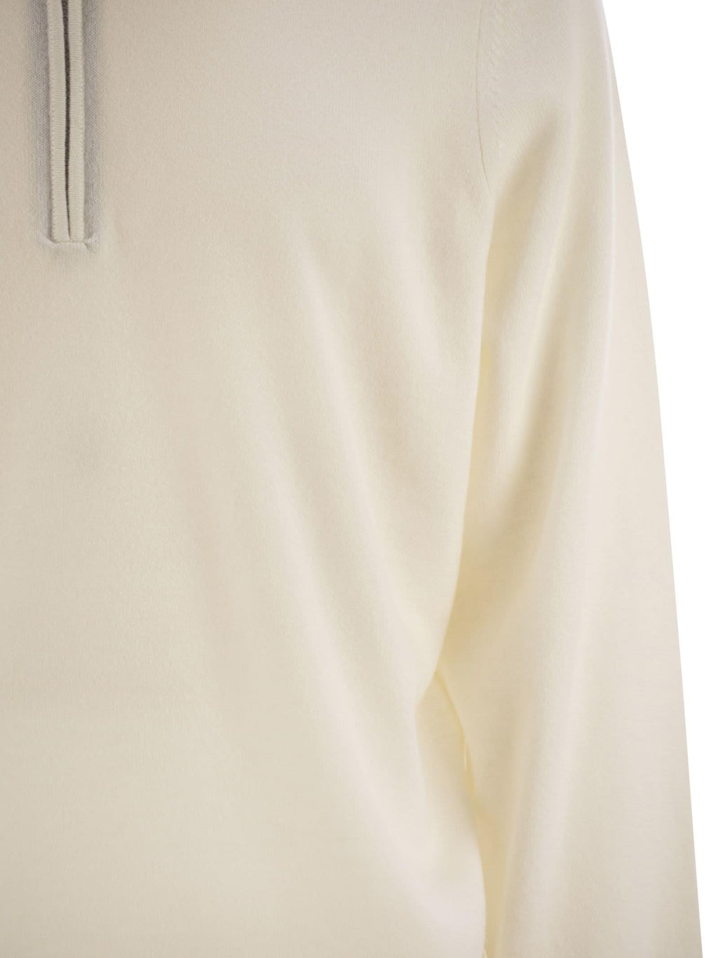 Brunello Cucinelli Men High-Necked Cashmere Sweater With Zip Opening