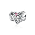 Auntie Niece Heart Infinity Charm