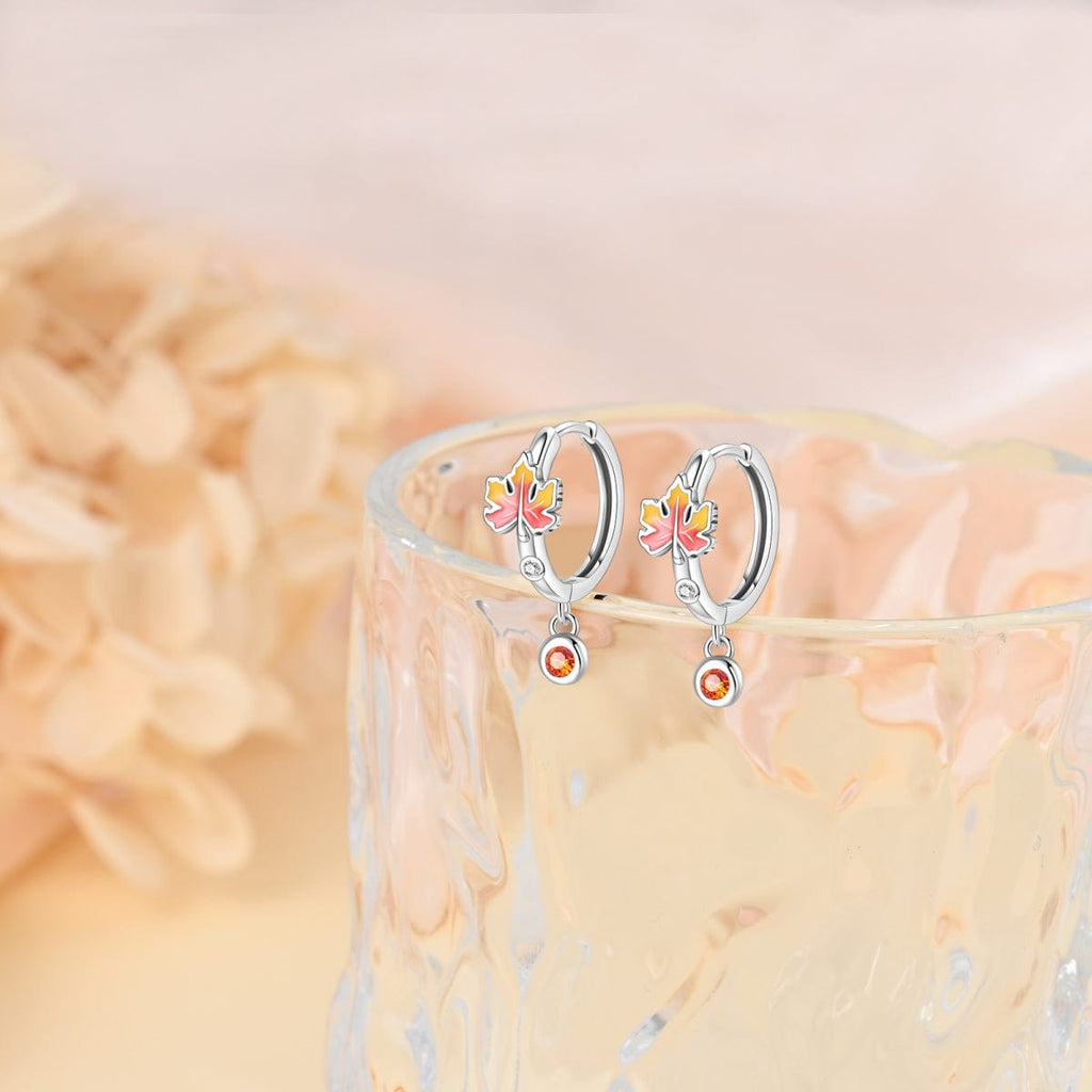 Autumn Glow Maple Leaf Earrings