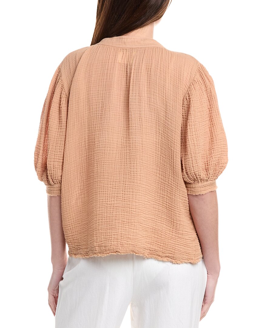 9seed Lightweight Gauze Dashiki Puff Sleeve Top