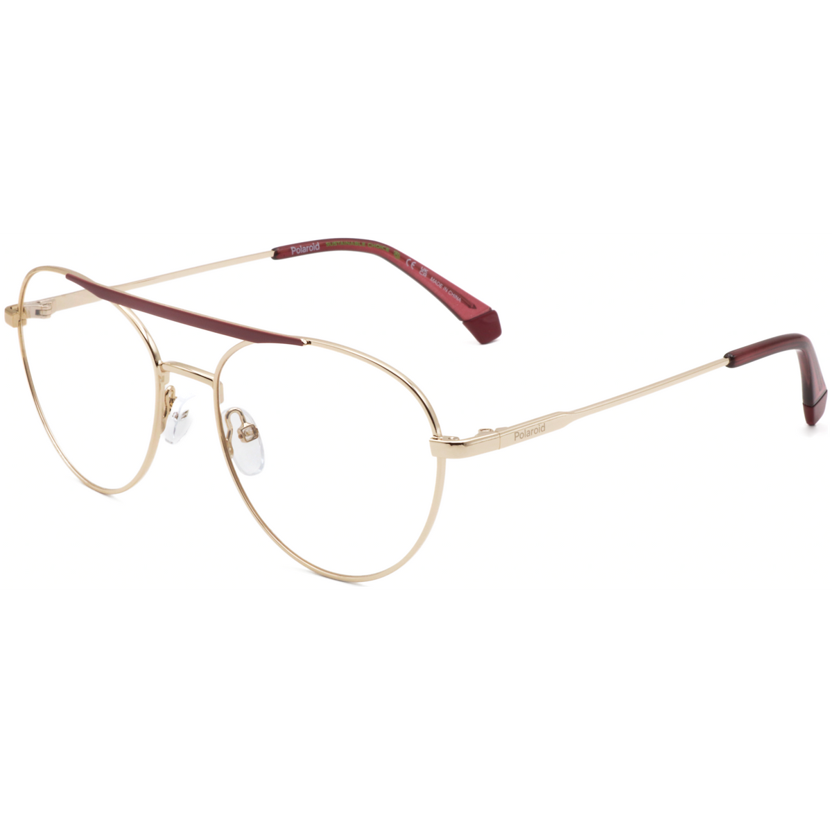 Polaroid Unisex 55 mm Gold Opticals