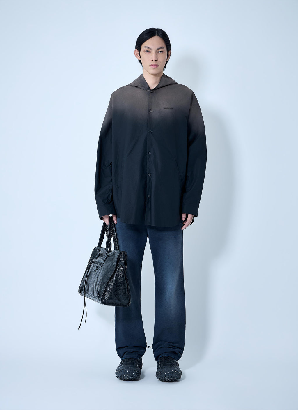 Balenciaga Men Hooded Shirt