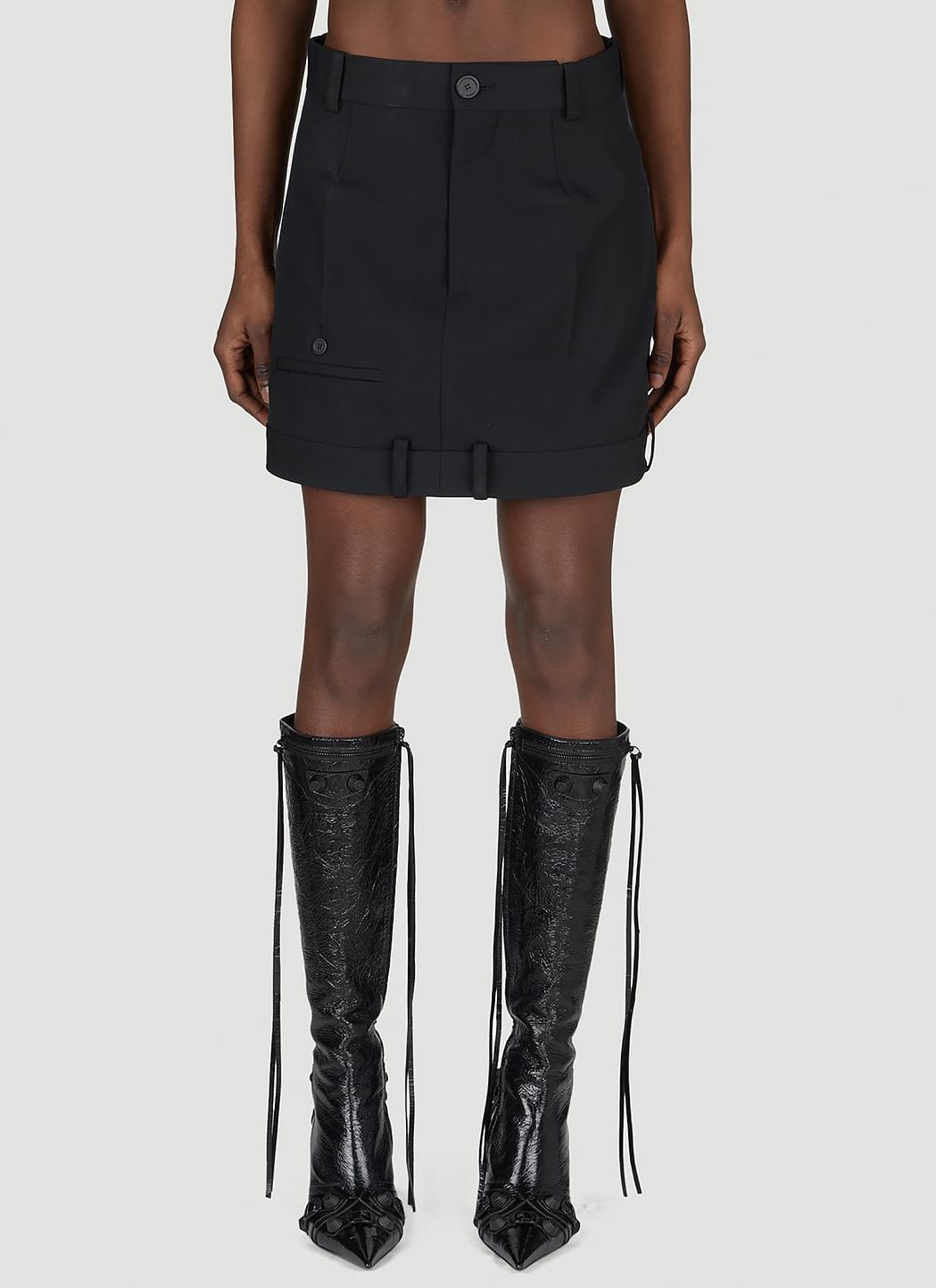 Balenciaga Women Deconstructed Mini Skirt