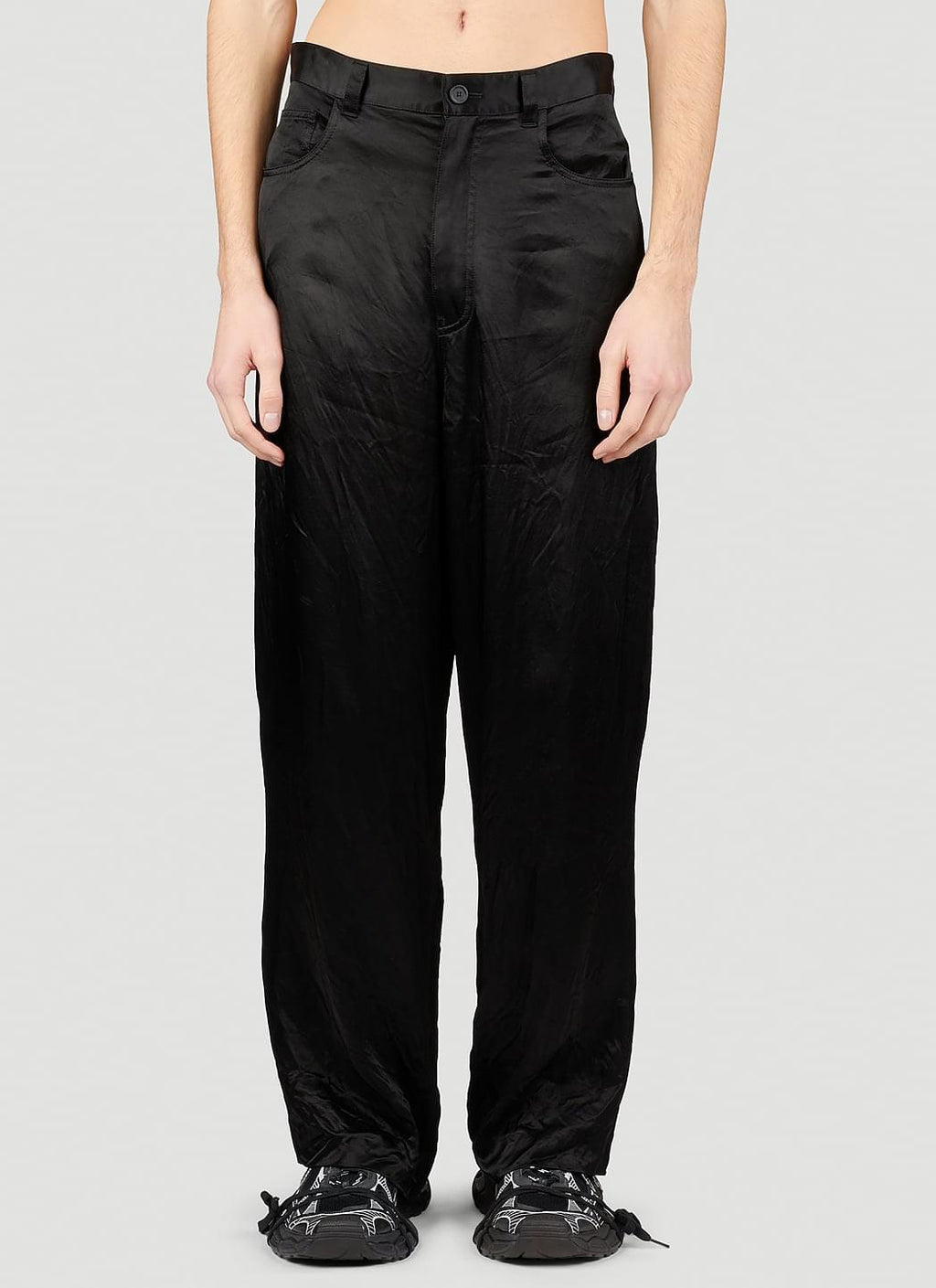 Balenciaga Men Five Pocket Satin Pants