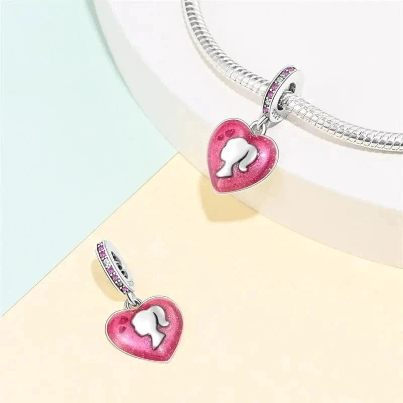 Barbie Pink Heart Charm