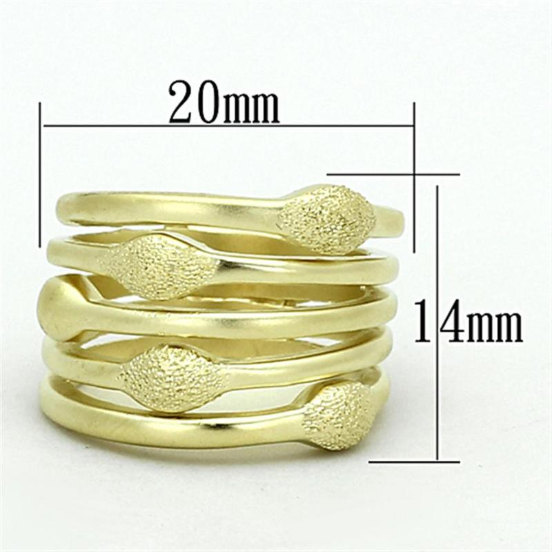 Matte Gold Brass Ring with No Stone