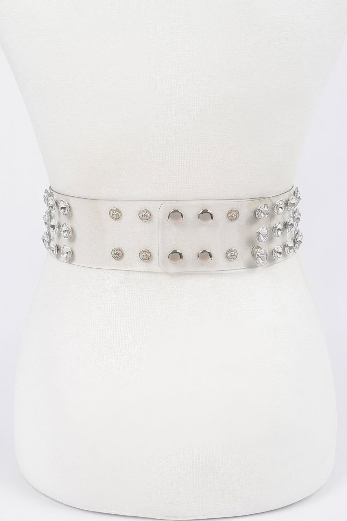 Multi Large Stone Clear Waist Belt