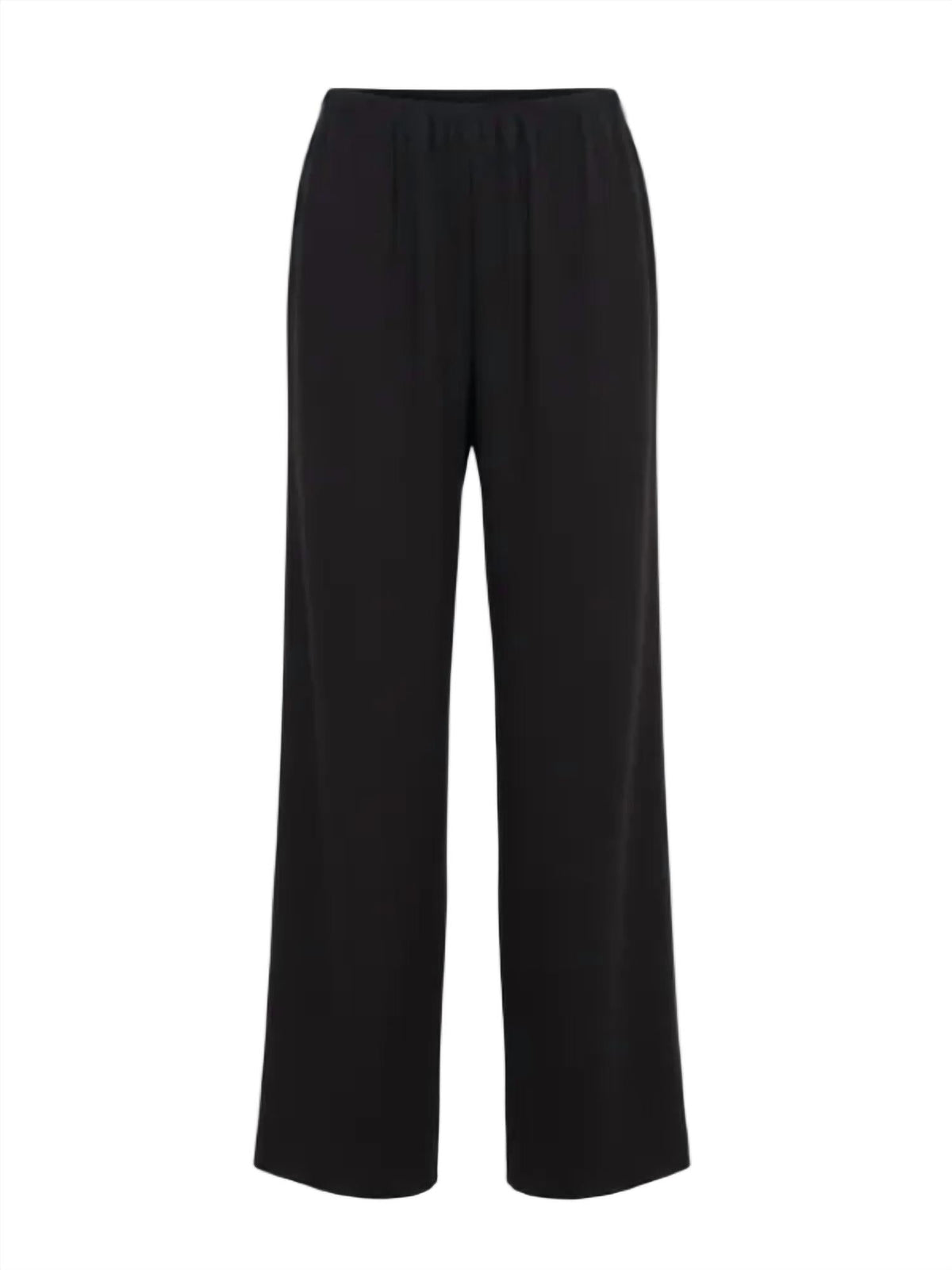 Fluid Crepe Trousers In Black