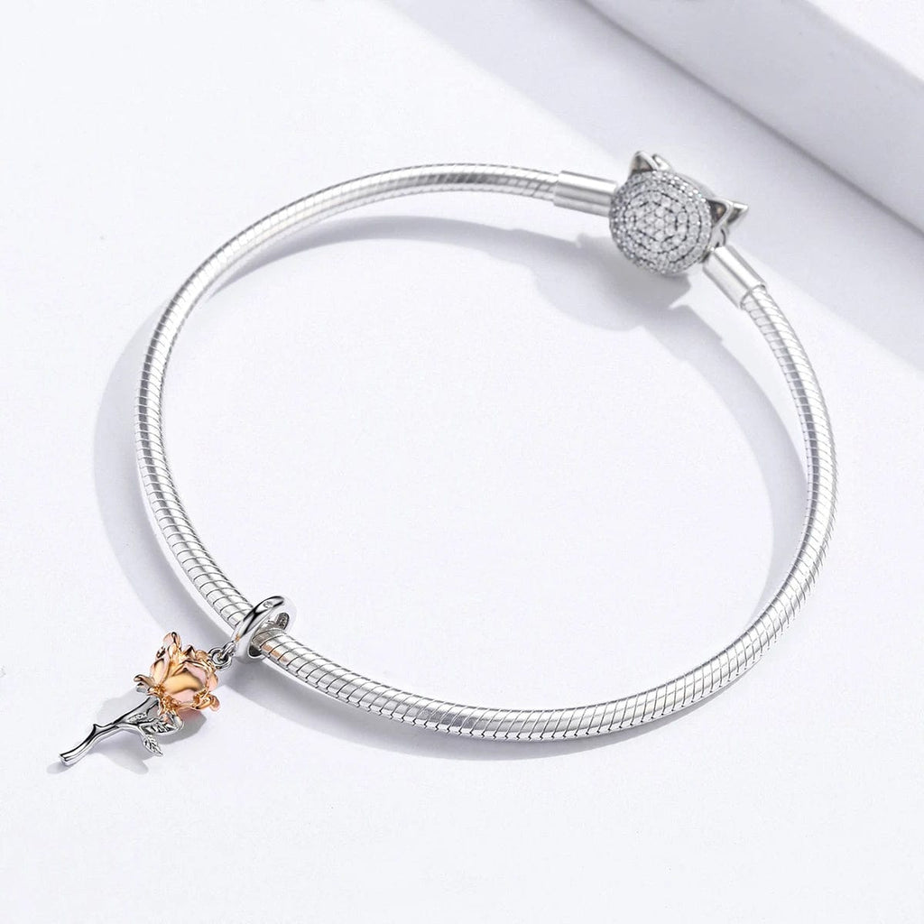 Beauty and the Beast Rose Dangle Charm