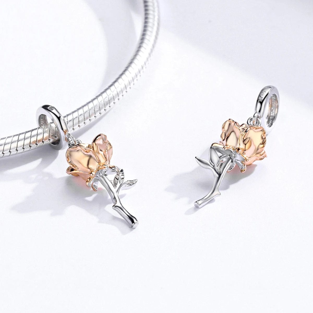 Beauty and the Beast Rose Dangle Charm