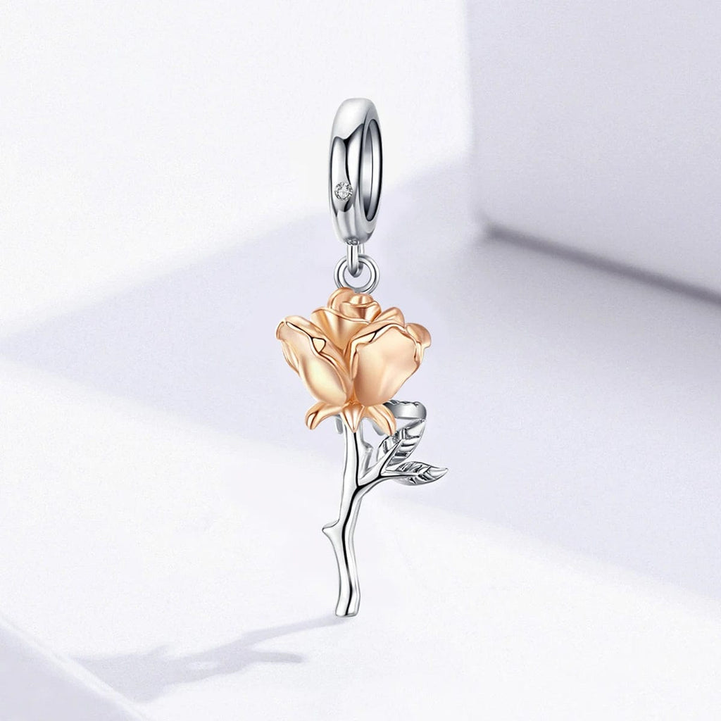 Beauty and the Beast Rose Dangle Charm