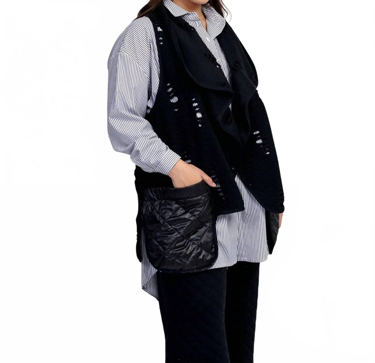 Urban Bellatrix Draped Vest In Rifts