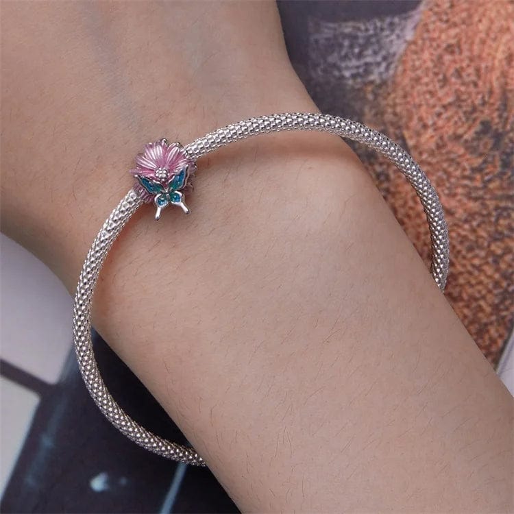 Blooming Flower & Butterfly Charm