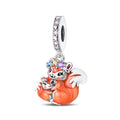 Blossom Crown Squirrel & Baby Dangle Charm