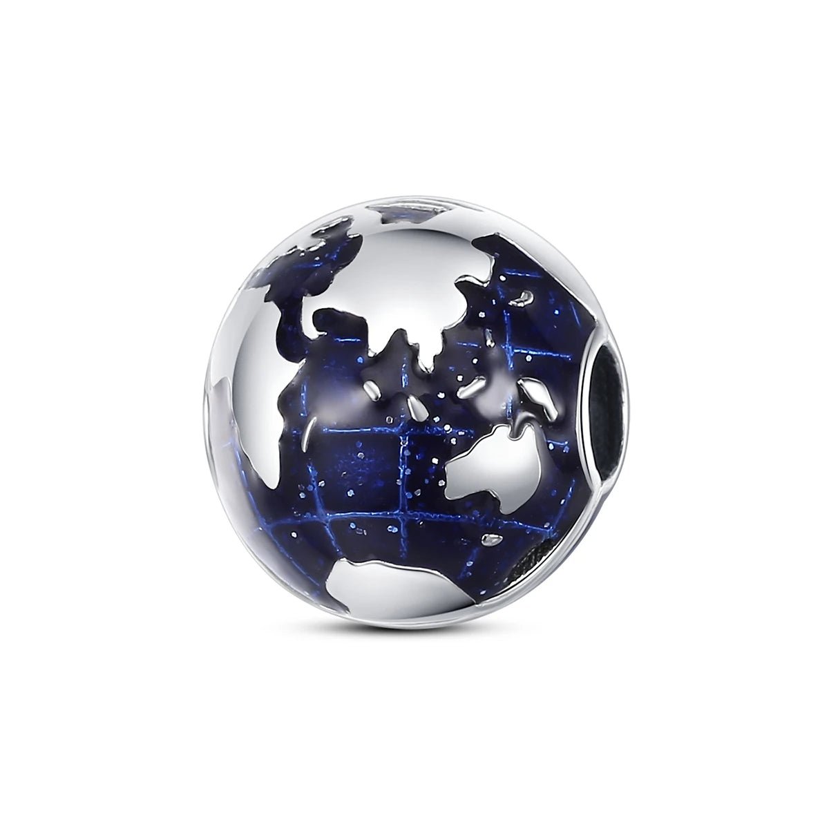 Blue Globe Clip Charm