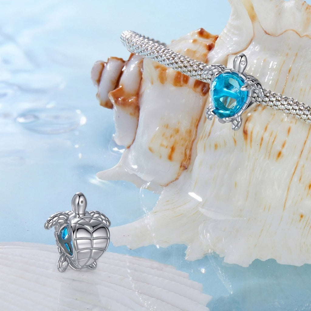 Blue Ocean Turtle Charm