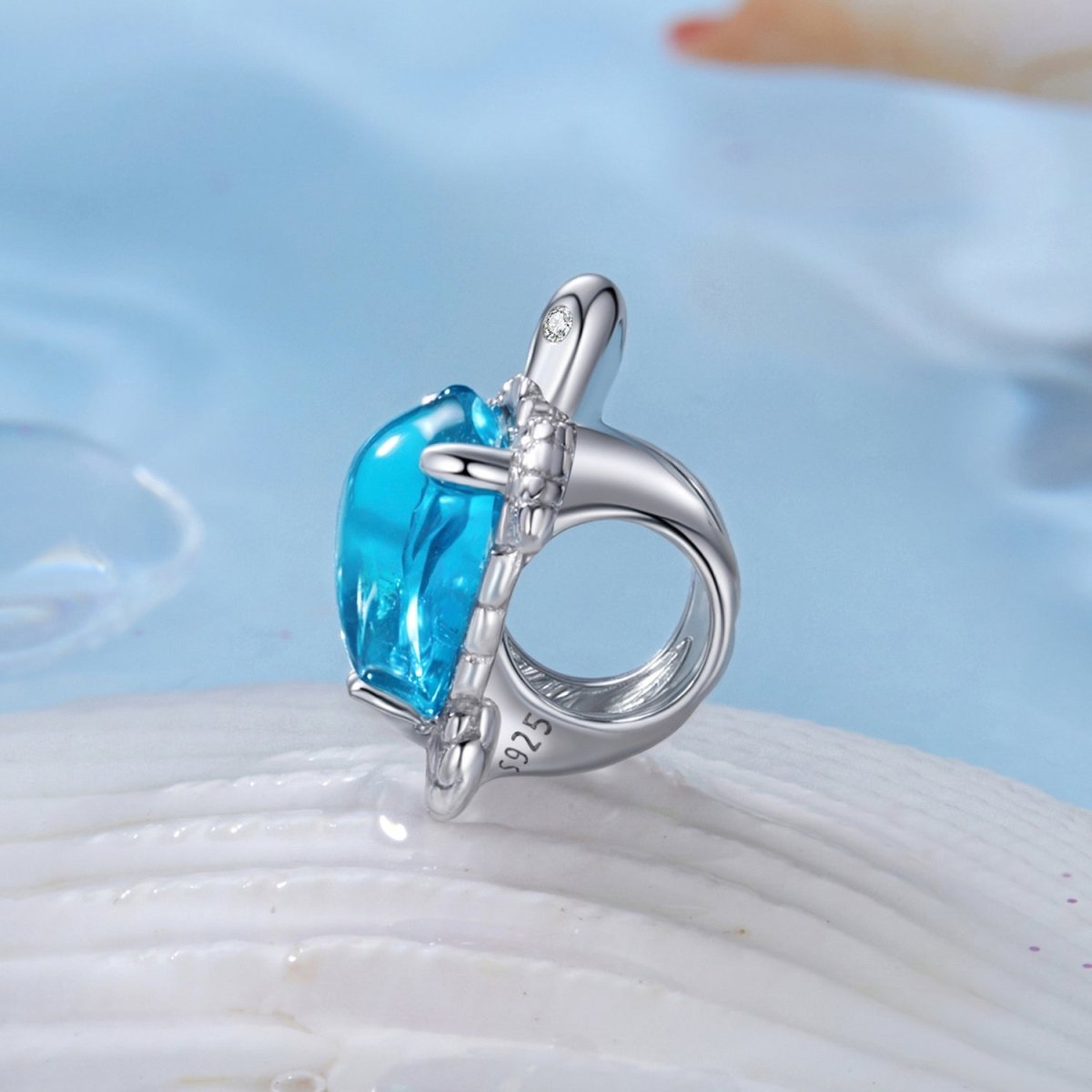 Blue Ocean Turtle Charm
