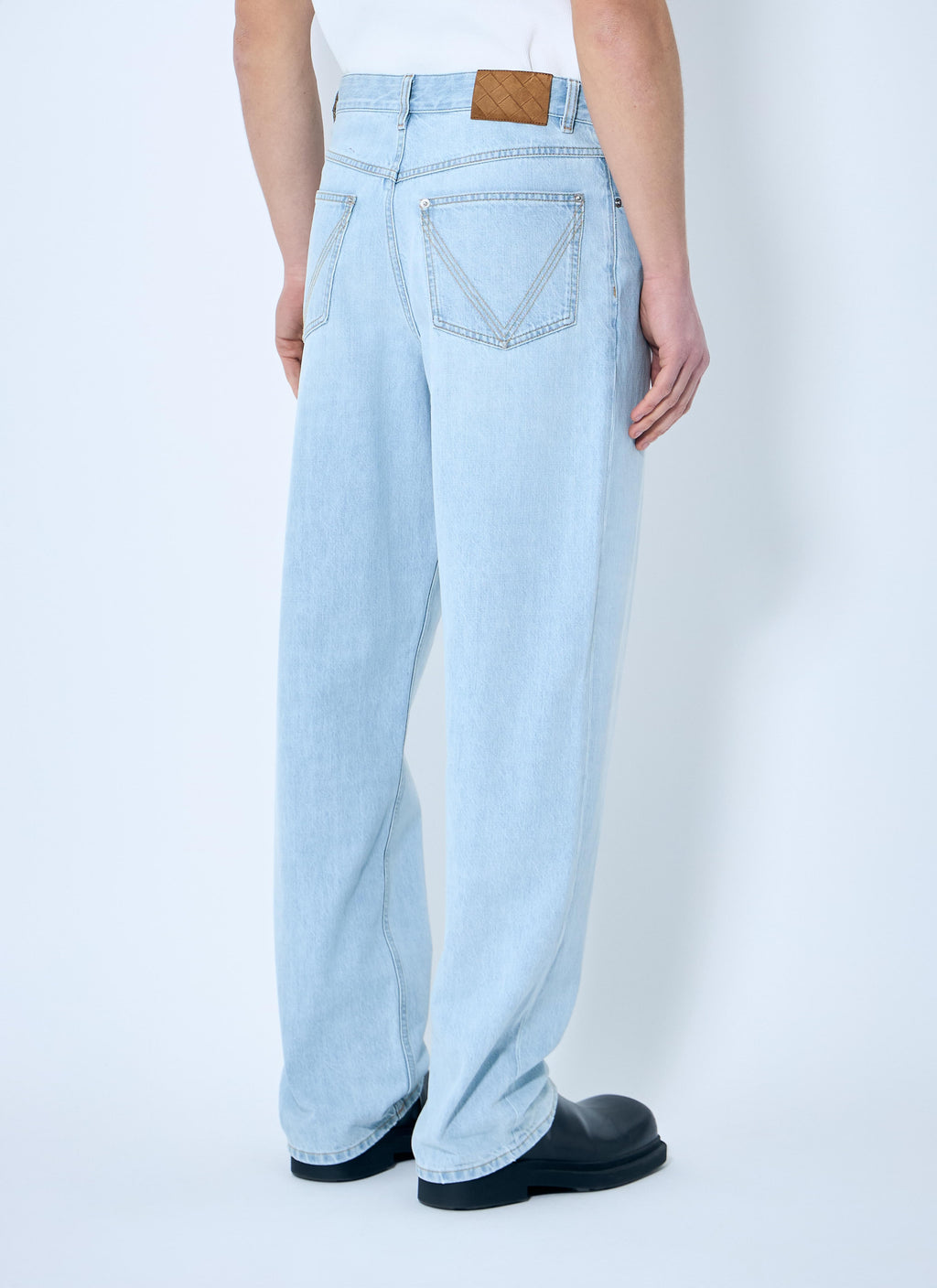 Bottega Veneta Men Extra Bleached Wide Leg Jeans