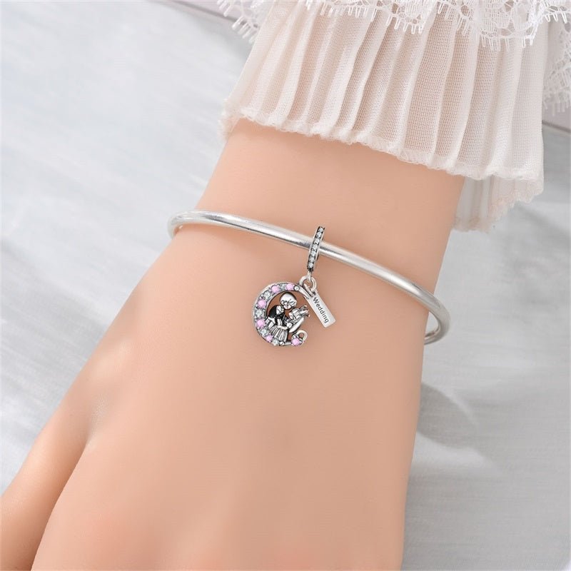 Bride & Groom Wedding Dangle Charm