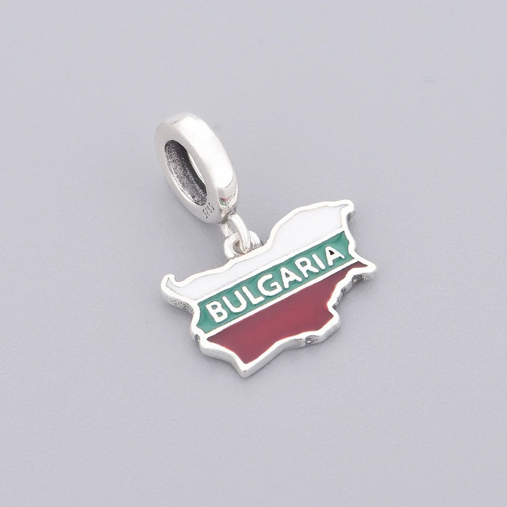 Bulgaria Map Dangle Charm