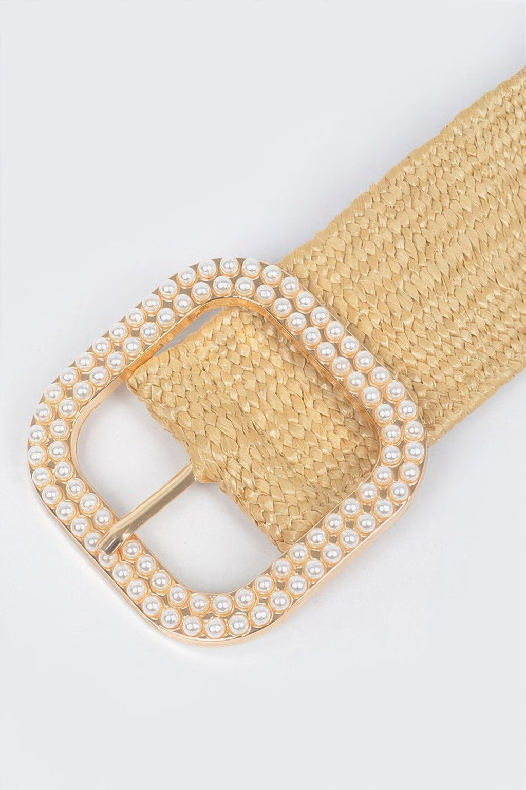 Weaved Pearl Buckle Belt