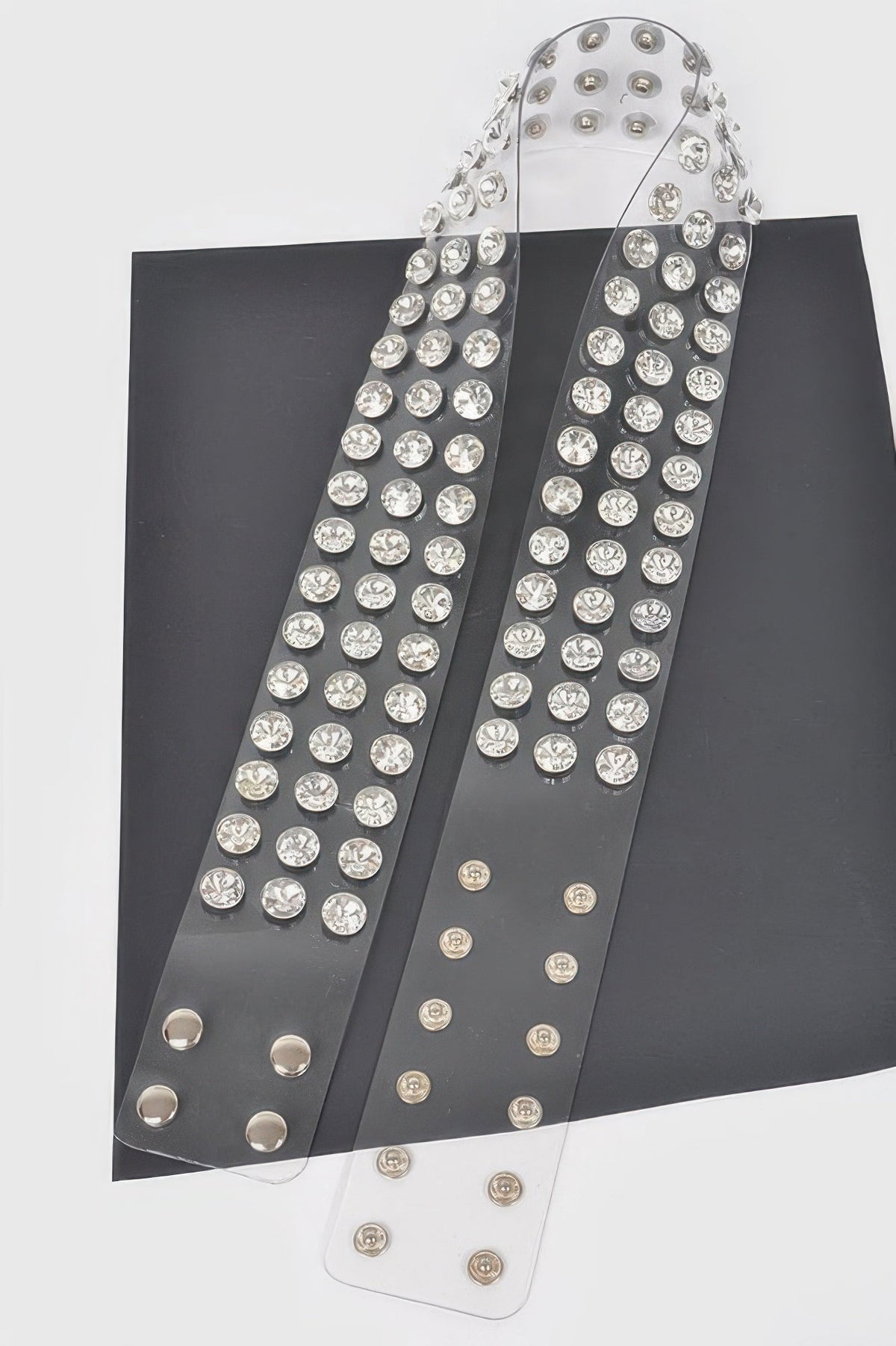 Multi Large Stone Clear Waist Belt
