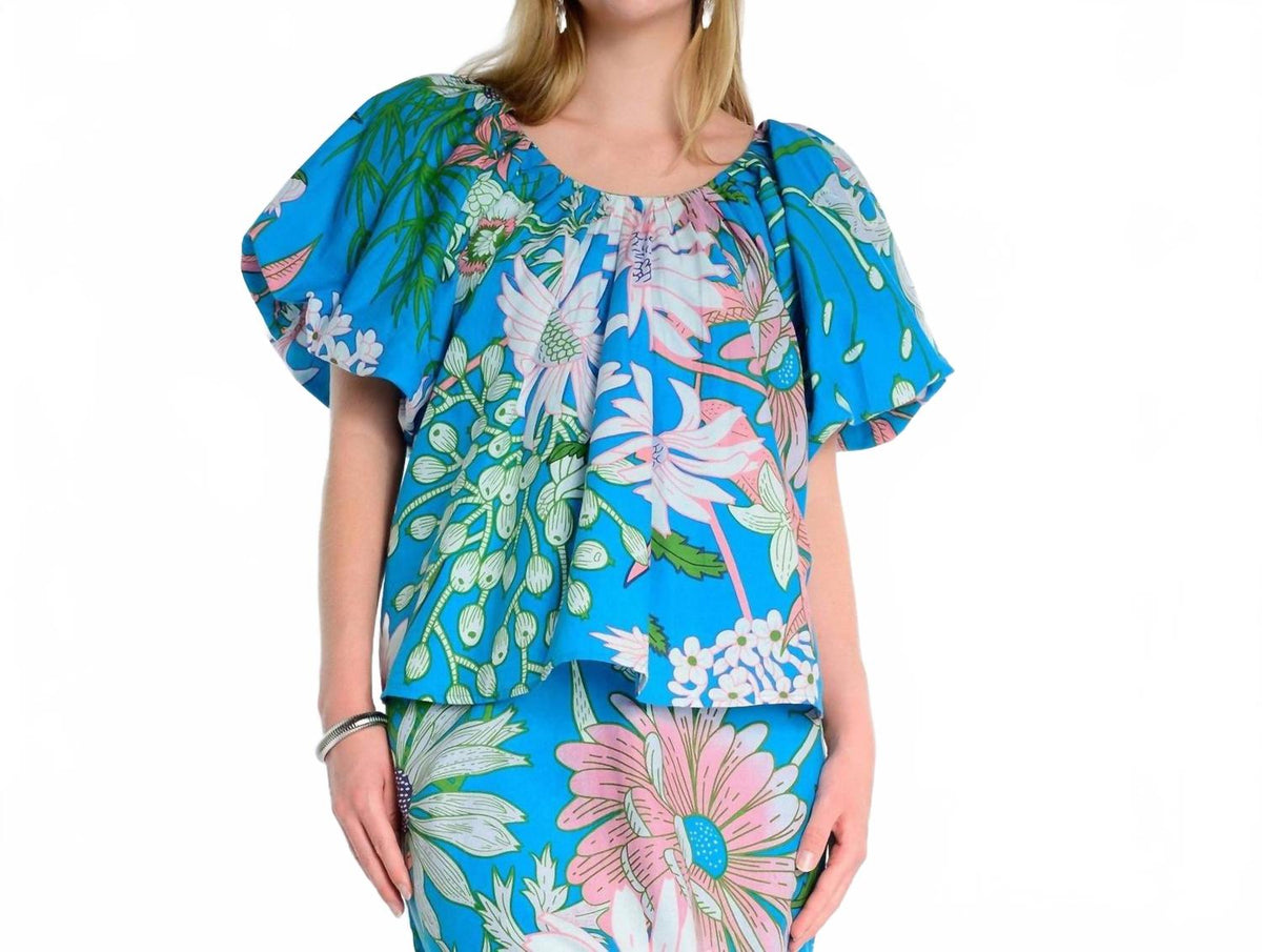 Poolside Top In Blue
