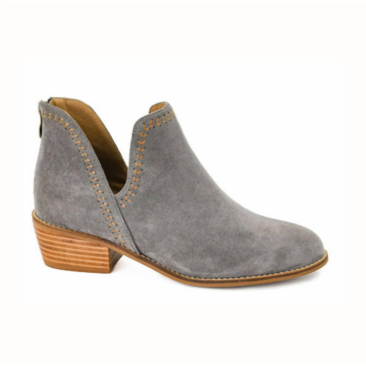 Women's Faux Suede Bluffin Bootie In Grey