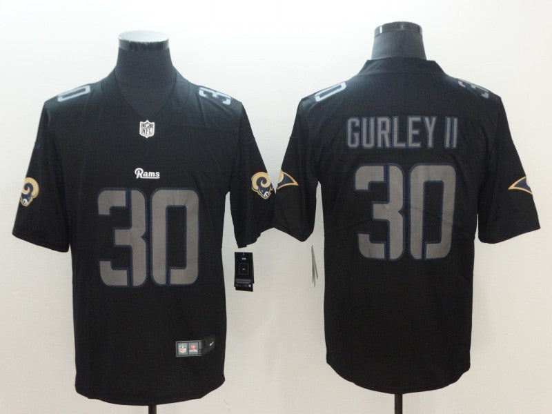 Men's Los Angeles Rams Todd Gurley II #30 Black Alternate Game jersey