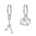 Cancer Constellation Zodiac Hoop Earrings