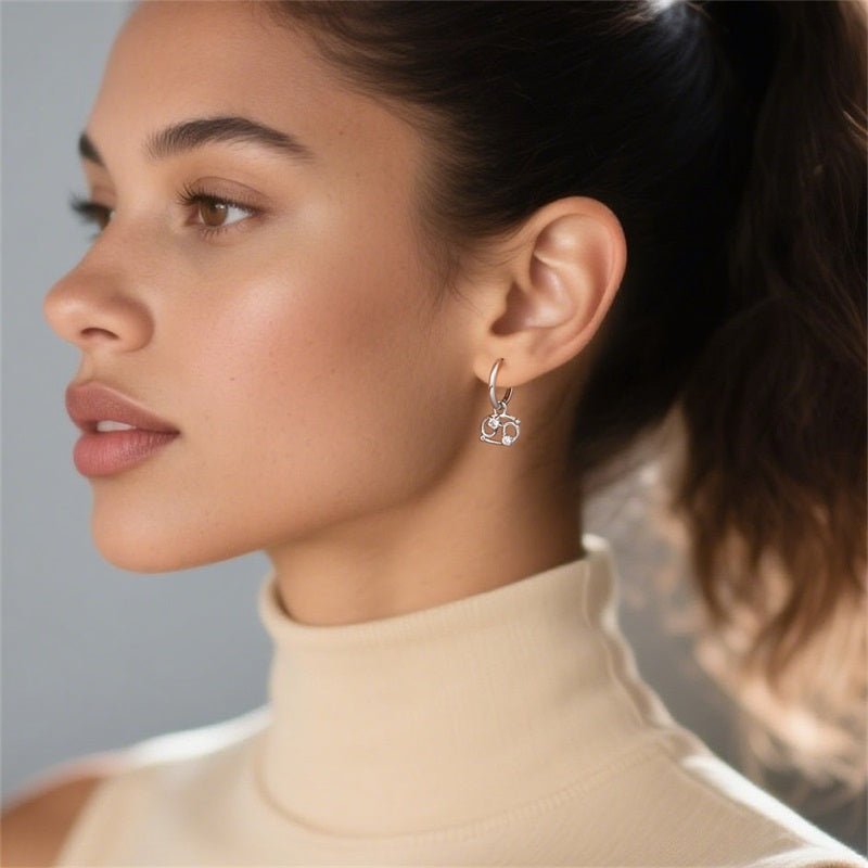 Cancer Constellation Zodiac Hoop Earrings