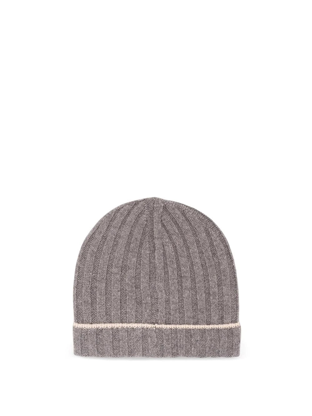 Brunello Cucinelli Men Cashmere Rib Knit Beanie