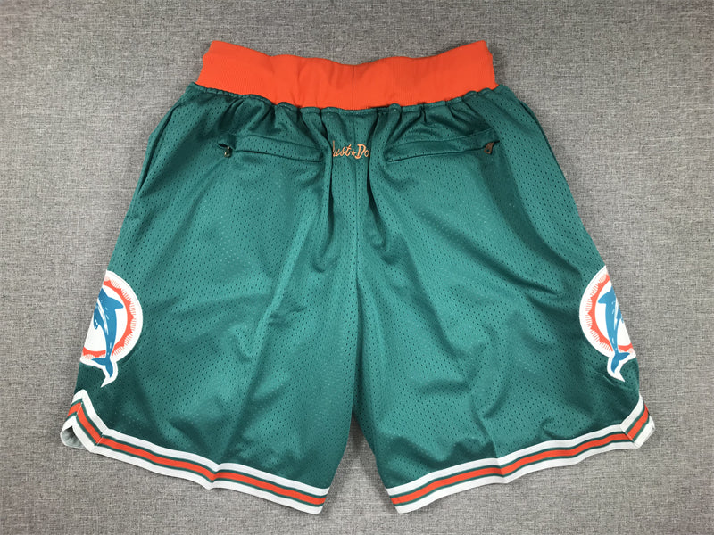 Men's Miami Dolphins Aqua Pocket Shorts1